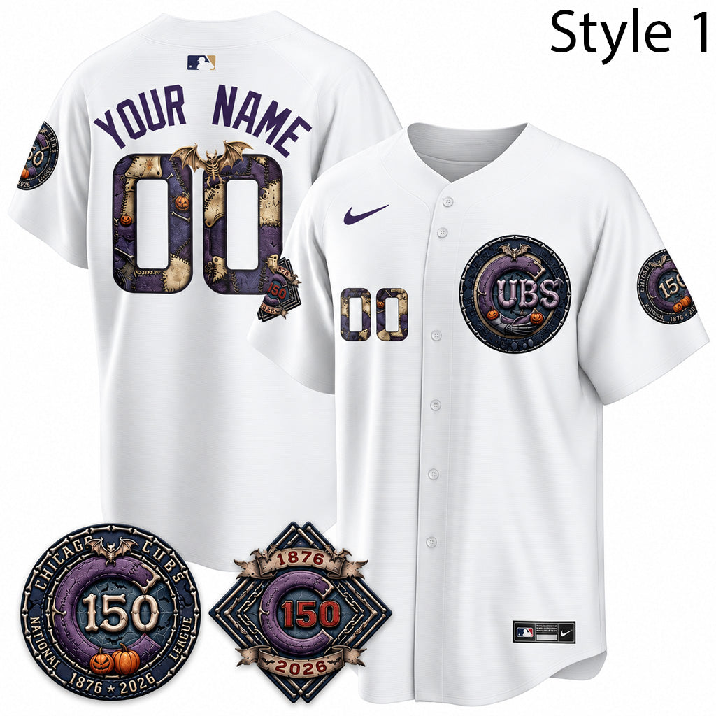Custom Name and Number Chicago Cubs Halloween Nightmare 2026 Baseball Jersey