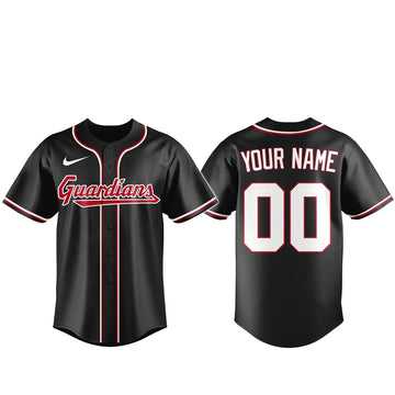Custom Name and Number Cleveland Guardians Blackout Built For The Night 2026 Baseball Jersey