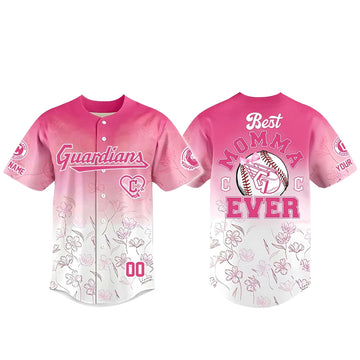 Custom Name and Number Cleveland Guardians Happy Mother’s Day 2026 Pink Baseball Jersey