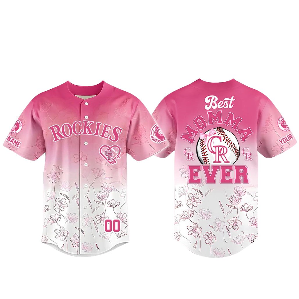 Custom Name and Number Colorado Rockies Happy Mother’s Day 2026 Baseball Jersey