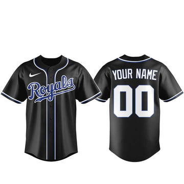Custom Name and Number Kansas City Royals Blackout Built For The Night 2026 Baseball Jersey