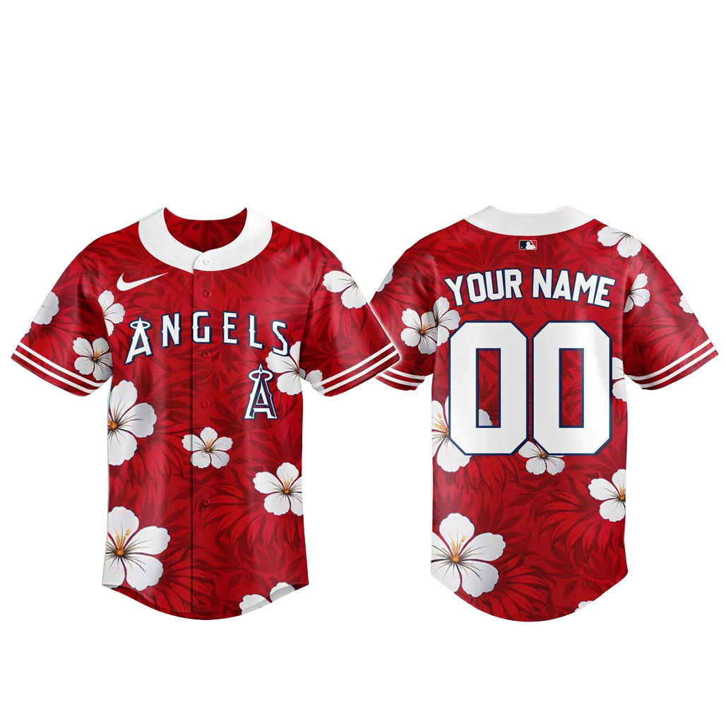 Custom Name and Number Los Angeles Angels Hawaiian Tropical Vibes 2026 Baseball Jersey
