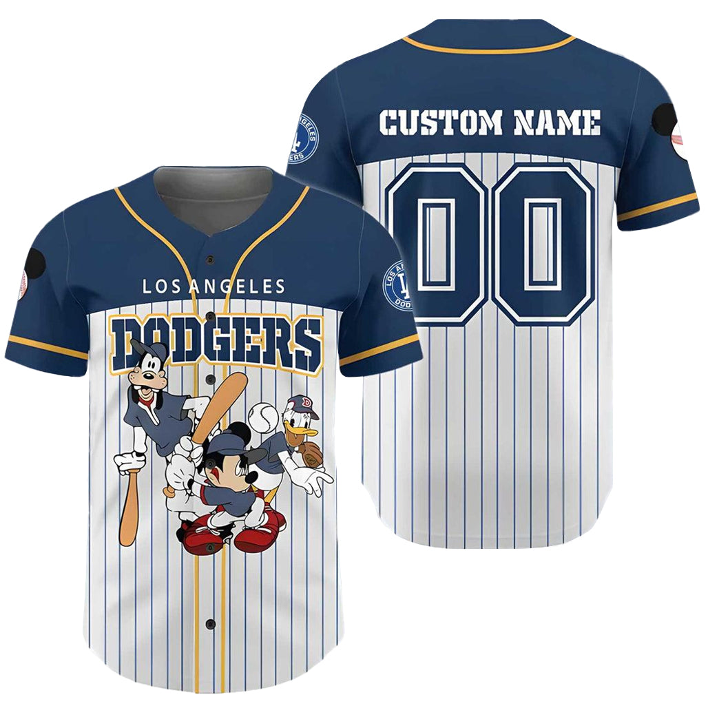 Custom Name and Number Los Angeles Dodgers x Mickey &amp; Friends 2026 Baseball Jersey