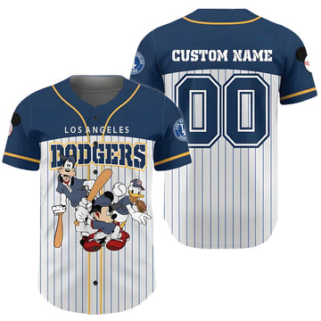 Custom Name and Number Los Angeles Dodgers x Mickey &amp; Friends 2026 Baseball Jersey