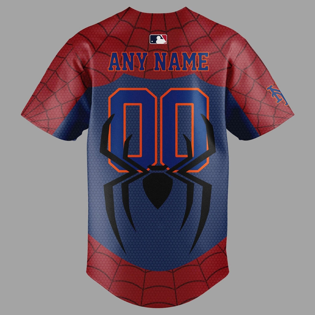 Custom Name and Number New York Mets Spider Man 2026 Baseball Jersey for Baseball Fans