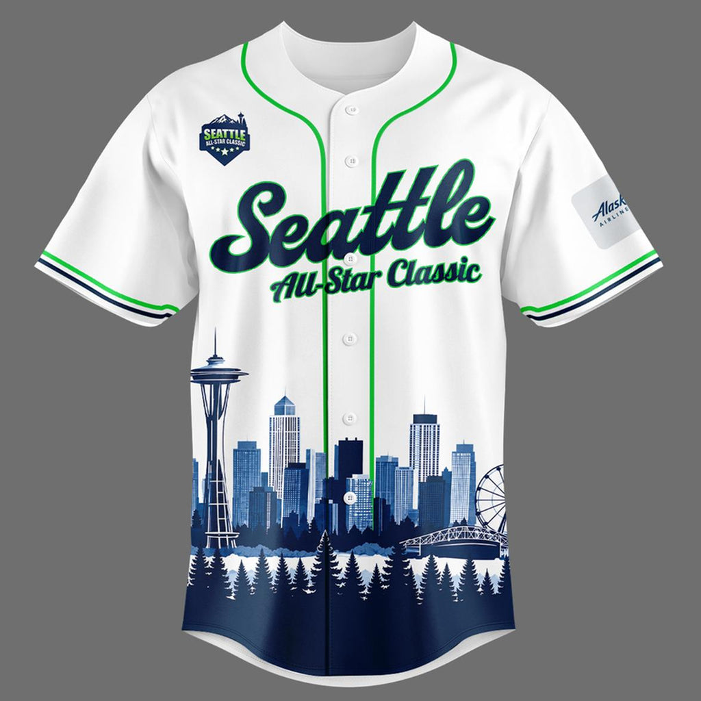 Custom Name and Number Seattle Seahawks x All Star Classic 2026 White Baseball Jersey for Football Fans