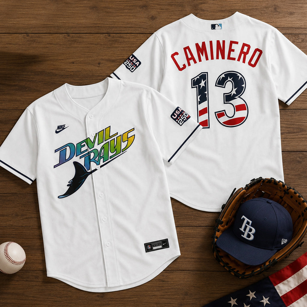 Custom Name and Number Tampa Bay Rays 2026 Devil Rays USA 250th Baseball Jersey for Baseball Fans