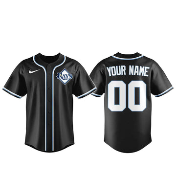 Custom Name and Number Tampa Bay Rays Blackout Built For The Night 2026 Baseball Jersey