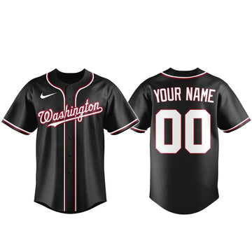 Custom Name and Number Washington Nationals Blackout Built For The Night 2026 Baseball Jersey