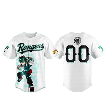 Custom Number Texas Rangers x My Hero Academia Theme Nights 2026 Baseball Jersey