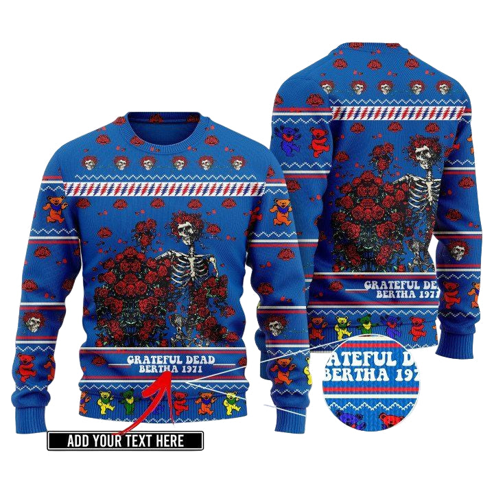 Custom Text Grateful Dead Knitted Sweater ? Usalast