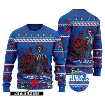 Custom Text Grateful Dead Knitted Sweater ? Usalast