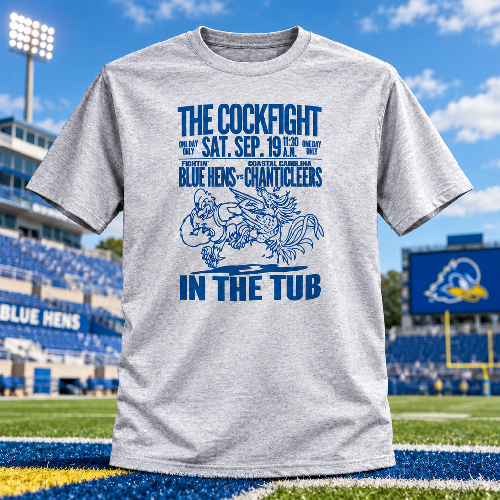Delaware Blue Hens vs Coastal Carolina Chanticleers The Cockfight In The Tub Graphic Shirt for College Football Fans