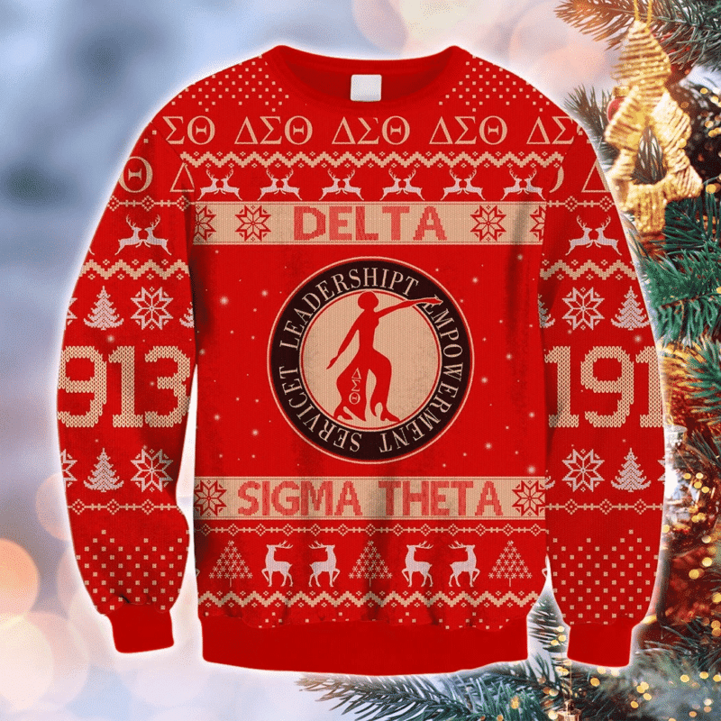 Delta Sigma Theta Ugly Christmas Sweater