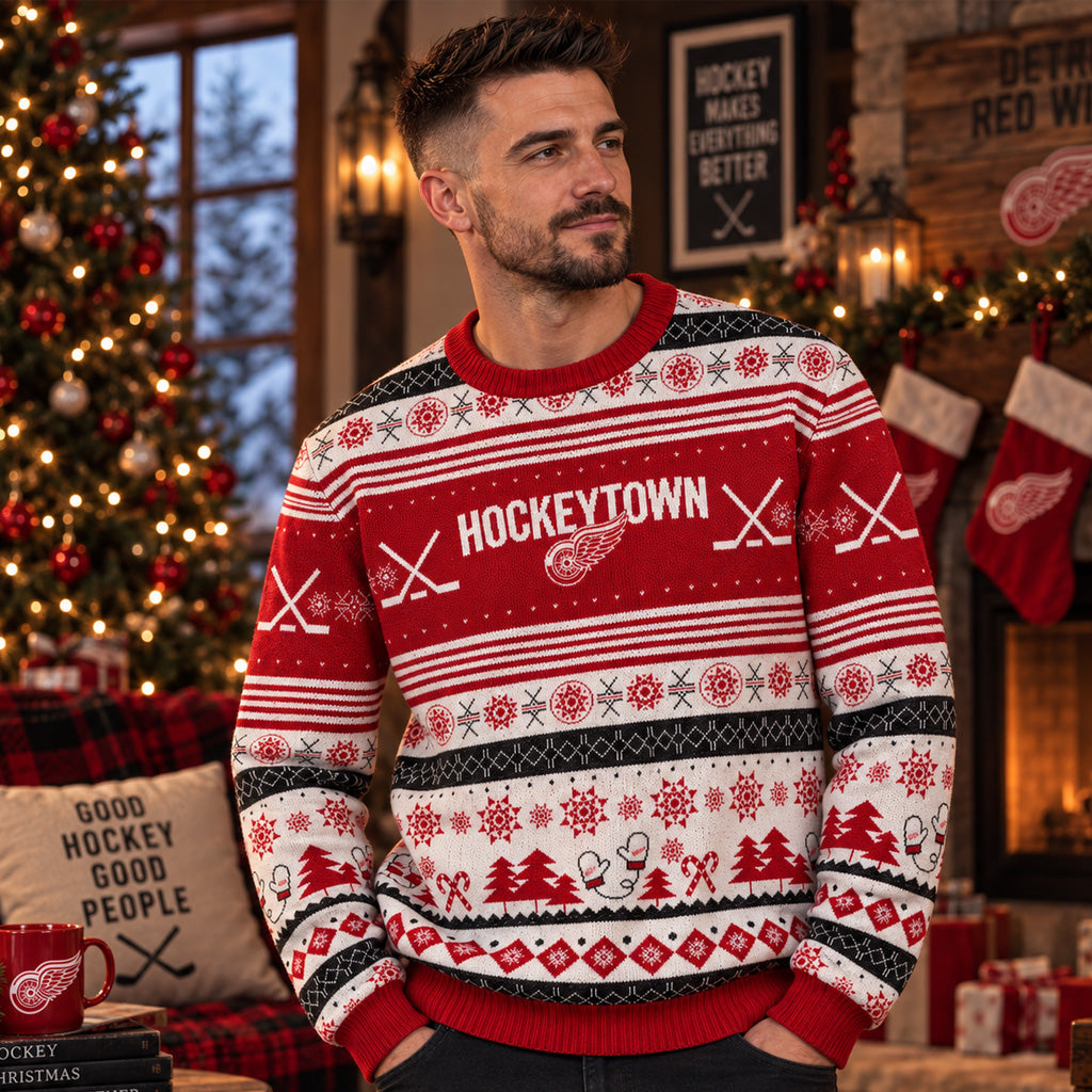 Detroit Red Wings Hockeytown Ugly Sweater 2026 For Hockey Fans