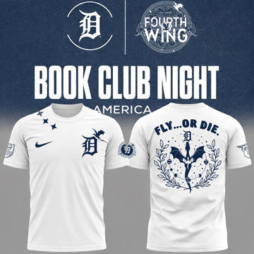 Detroit Tigers x Book Club Night 2026 Fourth Wing Shirt