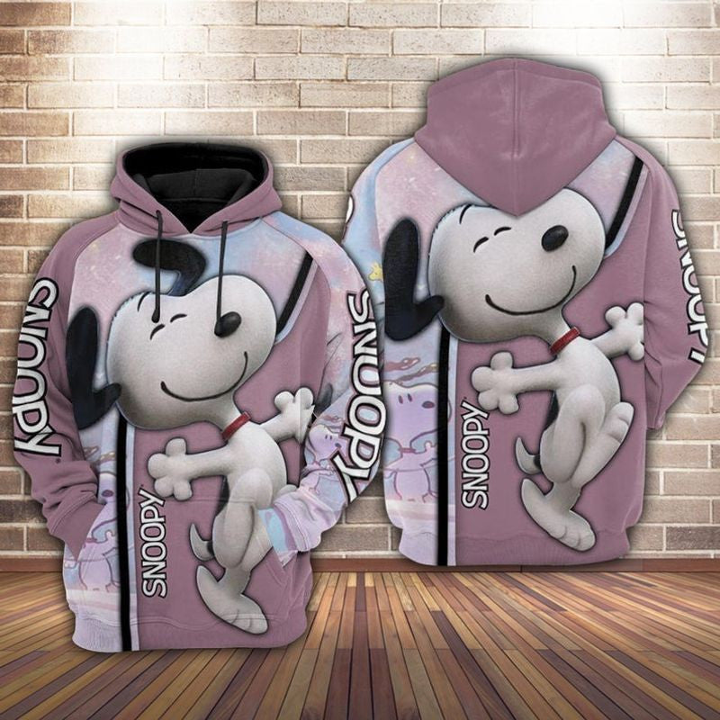 Disney Snoopy Funny Cute 3d Hoodie Zip Hoodie