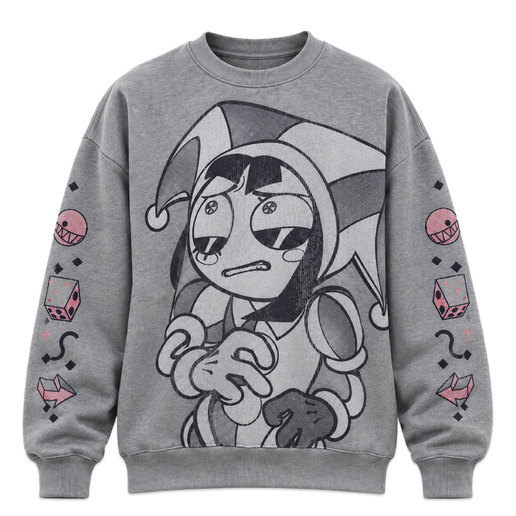 Drake Wears Amazing Digital Circus Pomni Grid Symbols Sweatshirt