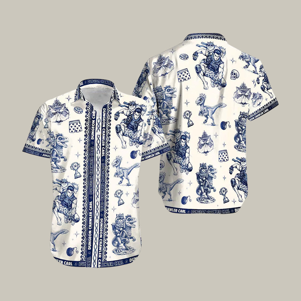 Dungeon Crawler Carl Hawaiian Shirt Princess Donut And Mongo Fantasy Shirt Gift For Him