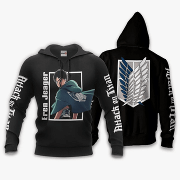 Eren Jeager Attack On Titan Anime Manga For Men And Women 3d Hoodie Zip Hoodie