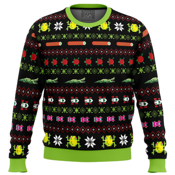 Frogs, Logs & Automobiles Frogger Ugly Christmas Sweater