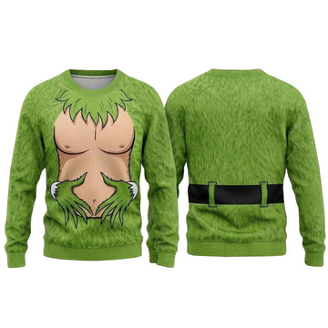 Funny Grinch Chest 2026 Ugly Christmas Sweater for Grinch Fans