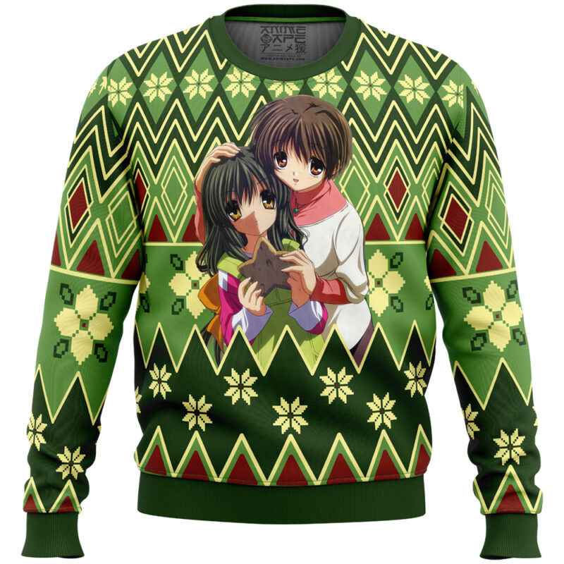 Fuuko and Kouko Christmas Clannad Ugly Christmas Sweater