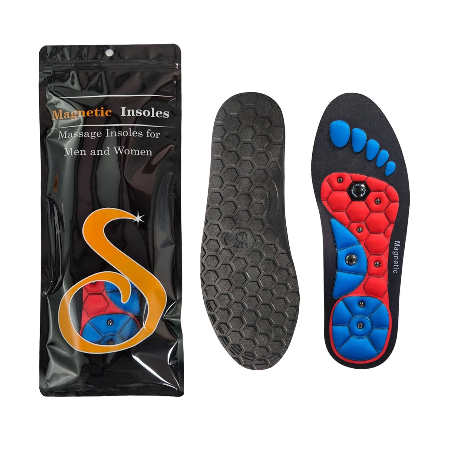 Magnetic Therapy Insoles – Arch Support, Shock-Absorbing & Breathable Inserts for Men & Women