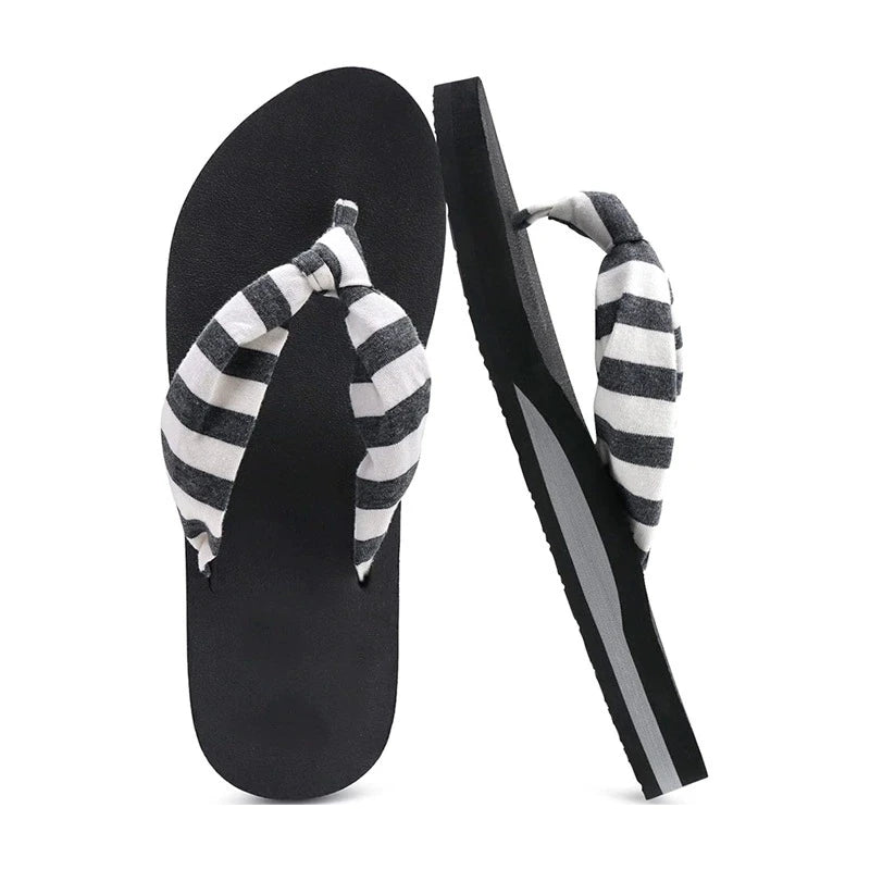 Flip Flops for Women with Arch Support Yoga Mat Comfortable Summer Beach Walking Thong Cushion Sandals Slip on Indoor Outdoor