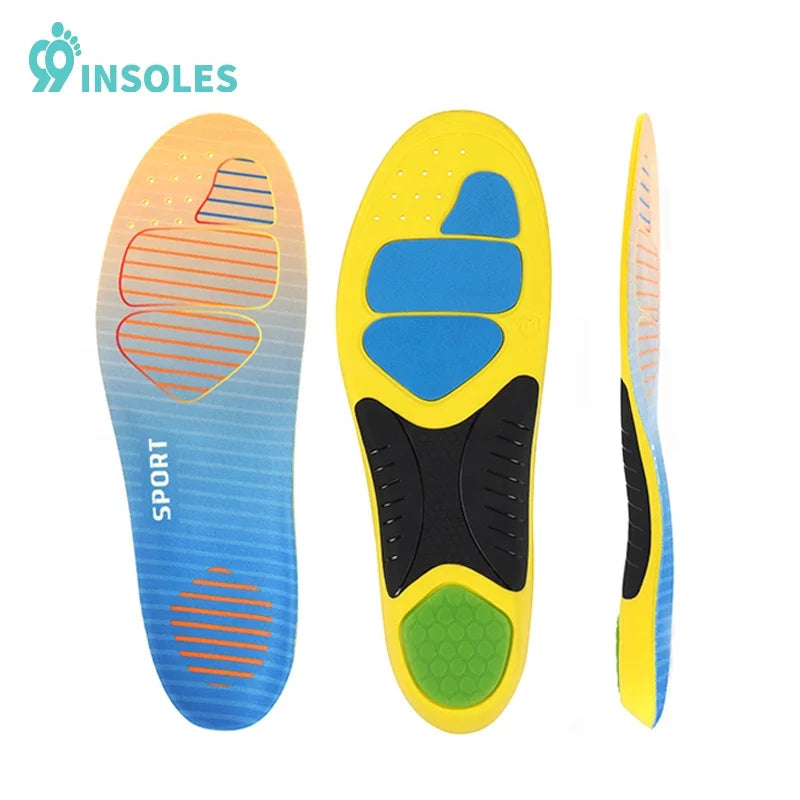 99insoles Plantar Fasciitis Shoe Inserts – Breathable PU Gel Athletic Insoles for Sports & Foot Pain Relief