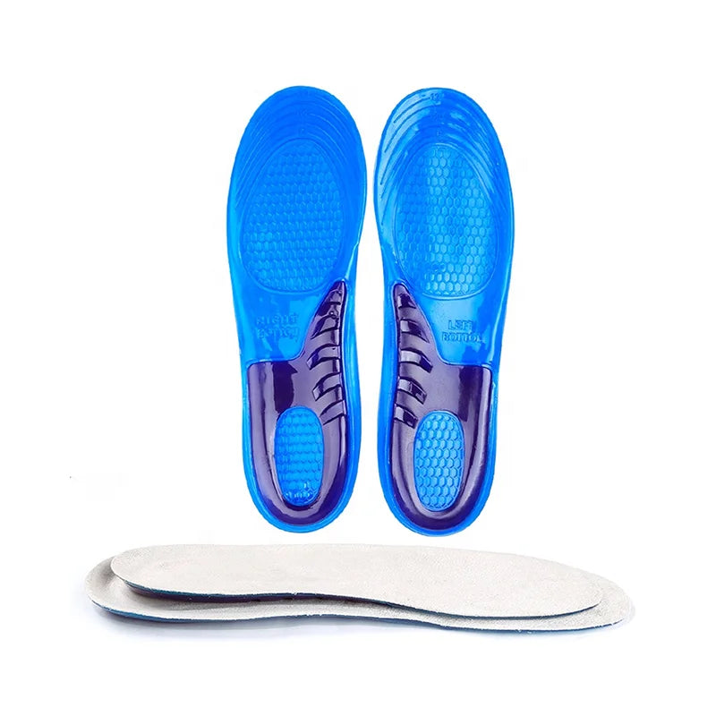 Sports Massaging Silicone Gel Insoles Arch Support Orthopedic Plantar Running Insoles for Shoes