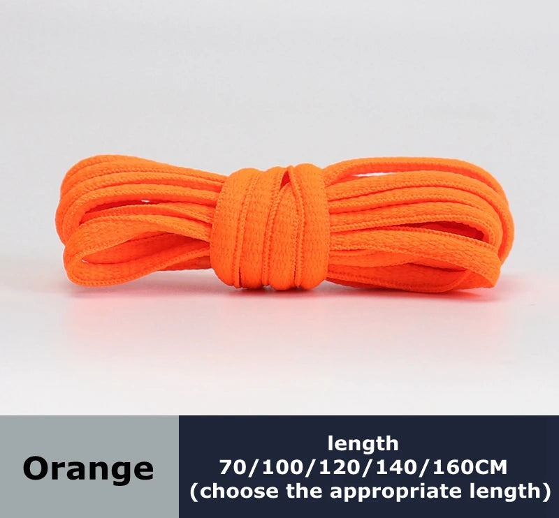 Men's And Women's Sports Shoelaces Color Flat Semicircular Shoelace Suitable For All Shoes Round Laces 23 Colors 1 Pair
