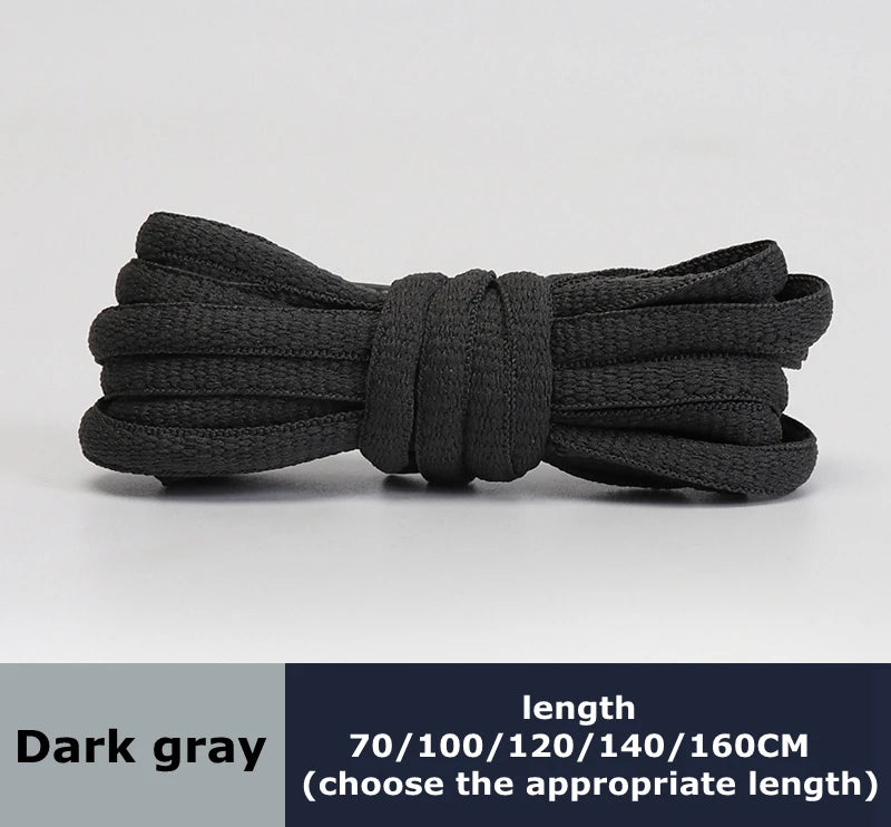 Men's And Women's Sports Shoelaces Color Flat Semicircular Shoelace Suitable For All Shoes Round Laces 23 Colors 1 Pair
