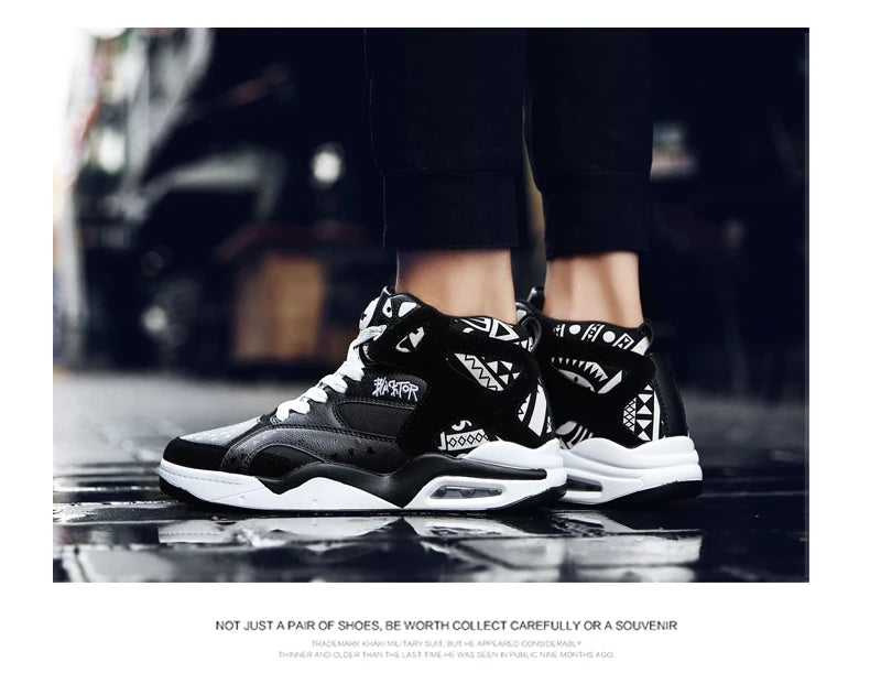 Mens Basketball Shoes Air Cushion Sports Shoes Outdoor Non-Slip Wearable Athletic Male Running Shoes Boys Sneakers