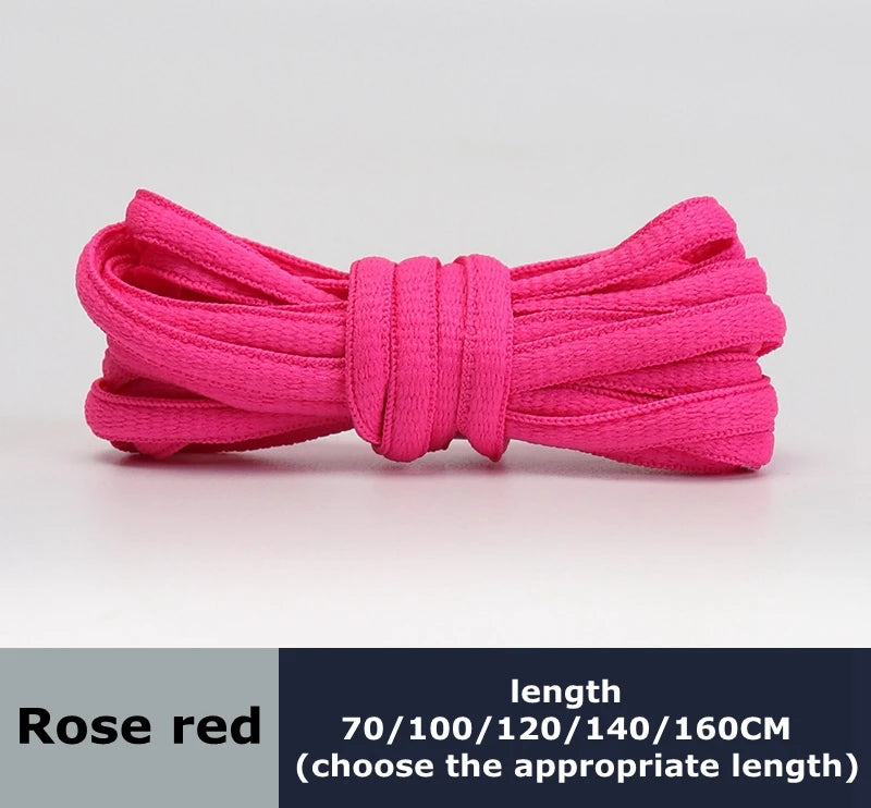 Men's And Women's Sports Shoelaces Color Flat Semicircular Shoelace Suitable For All Shoes Round Laces 23 Colors 1 Pair