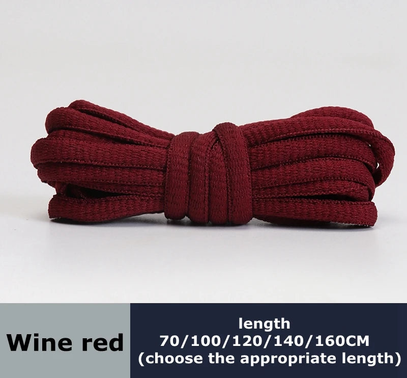 Men's And Women's Sports Shoelaces Color Flat Semicircular Shoelace Suitable For All Shoes Round Laces 23 Colors 1 Pair