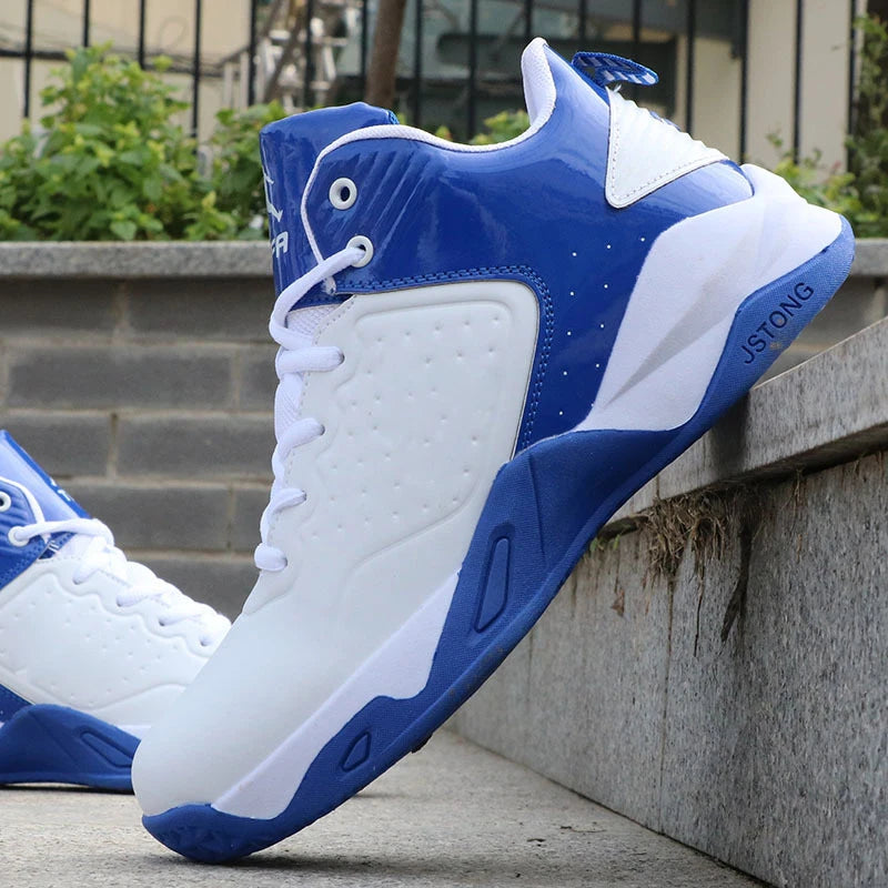Men’s High-Top Basketball Shoes – Lightweight Cushioned Sneakers for Outdoor Training