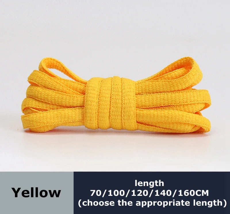 Men's And Women's Sports Shoelaces Color Flat Semicircular Shoelace Suitable For All Shoes Round Laces 23 Colors 1 Pair
