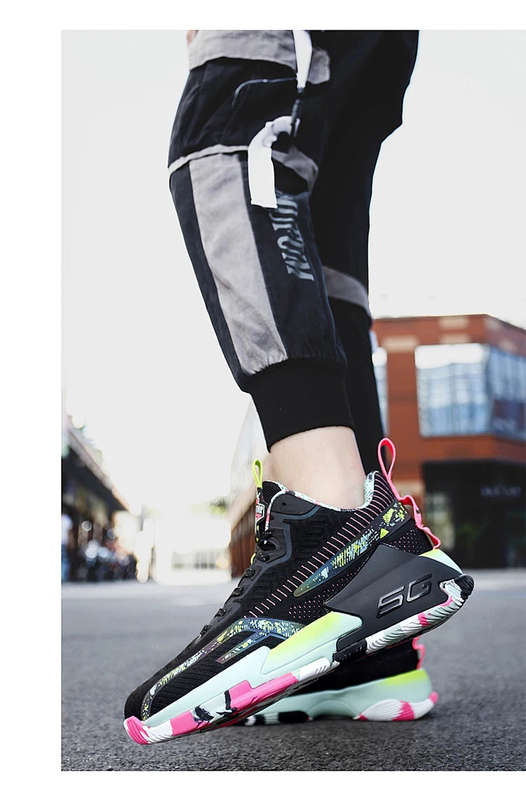 2025 Men’s Lightweight Basketball Shoes – Breathable High-Top Sneakers