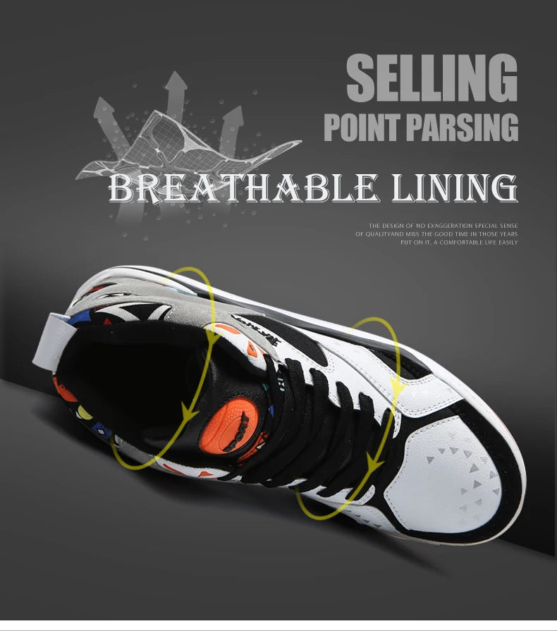 Mens Basketball Shoes Air Cushion Sports Shoes Outdoor Non-Slip Wearable Athletic Male Running Shoes Boys Sneakers