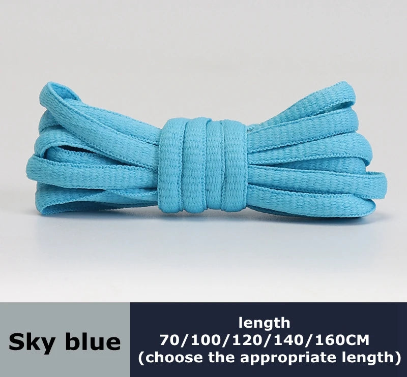 Men's And Women's Sports Shoelaces Color Flat Semicircular Shoelace Suitable For All Shoes Round Laces 23 Colors 1 Pair