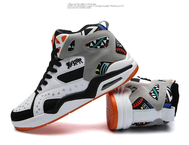 Mens Basketball Shoes Air Cushion Sports Shoes Outdoor Non-Slip Wearable Athletic Male Running Shoes Boys Sneakers