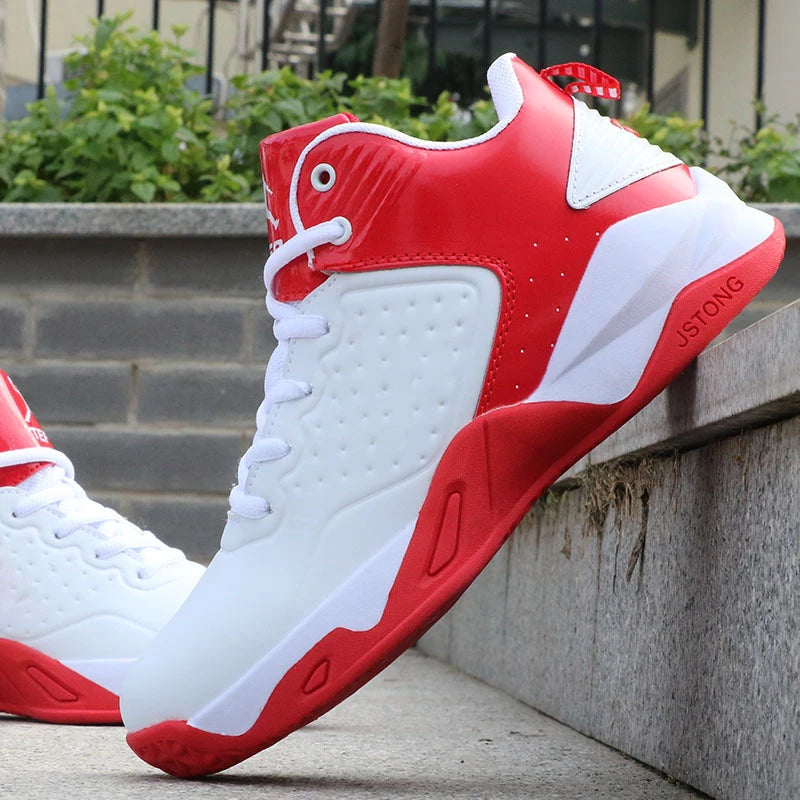 Men’s High-Top Basketball Shoes – Lightweight Cushioned Sneakers for Outdoor Training