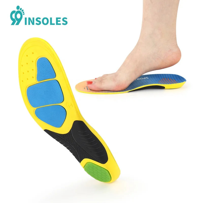99insoles Plantar Fasciitis Shoe Inserts – Breathable PU Gel Athletic Insoles for Sports & Foot Pain Relief