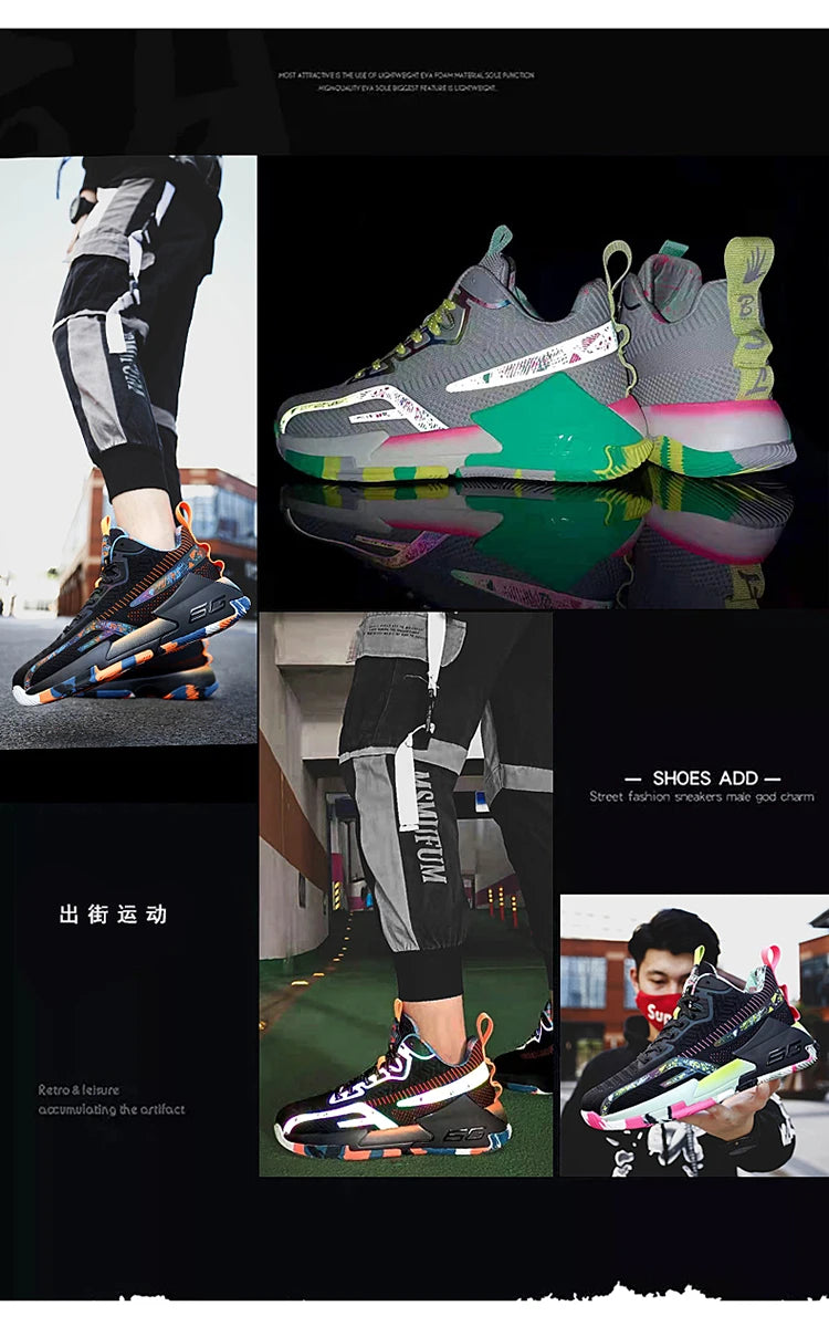2025 Men’s Lightweight Basketball Shoes – Breathable High-Top Sneakers
