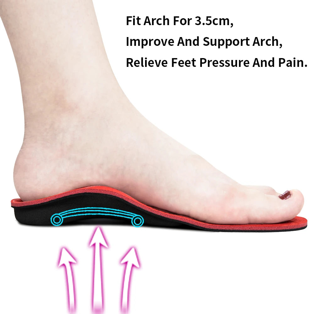 Orthotic Severe Flat Feet Insoles Arch Support Shoes Sole Insert Orthopedic Insoles Heel Pain Plantar Fasciitis Men Woman