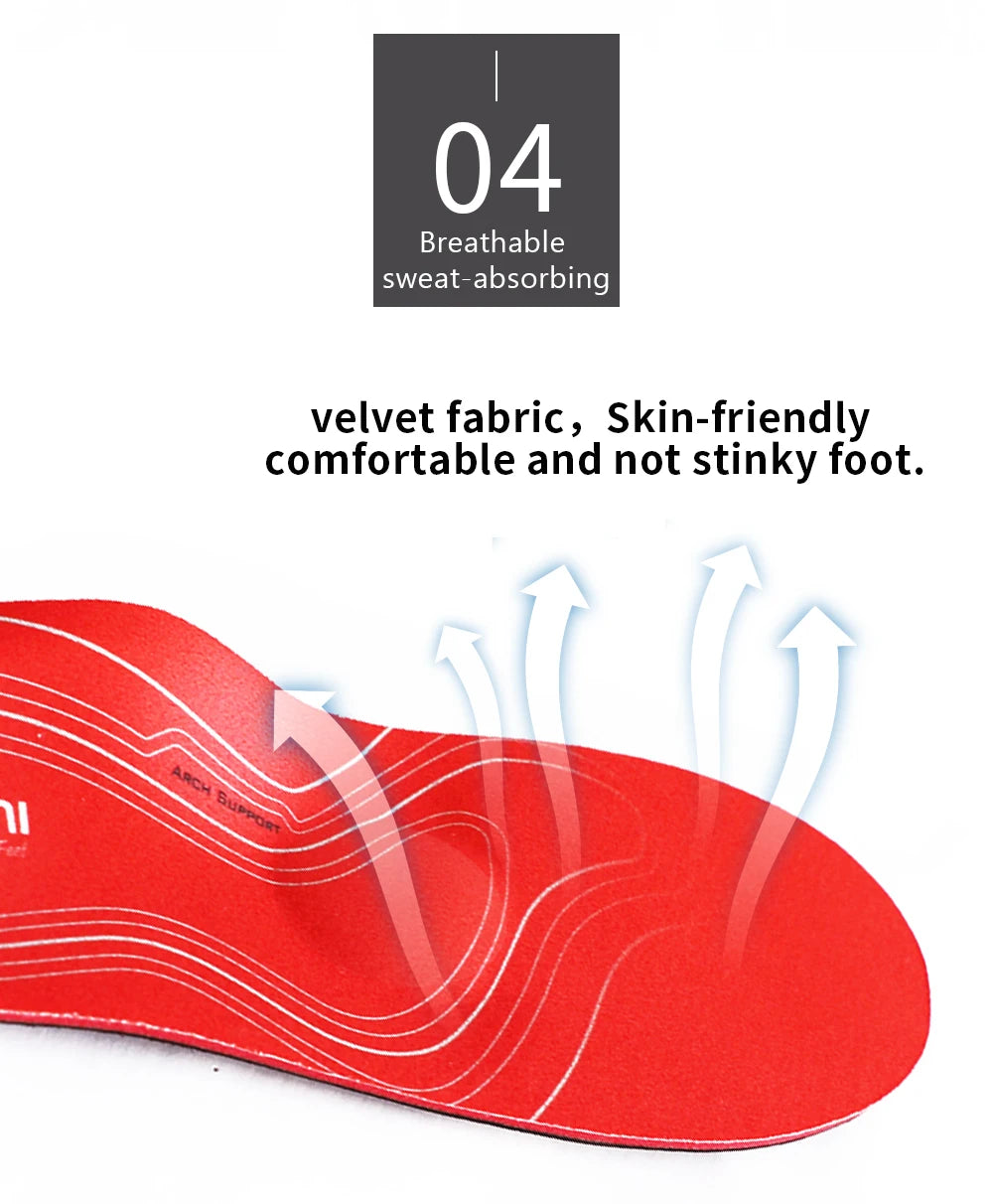 Orthotic Severe Flat Feet Insoles Arch Support Shoes Sole Insert Orthopedic Insoles Heel Pain Plantar Fasciitis Men Woman