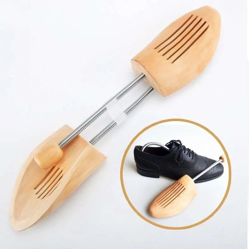 1 Pair Wooden Shoe Tree Unisex High-grade Spring Shoes Adjustable Support Shoe Stretcher Shaped Fixed Shoes Without Distortion