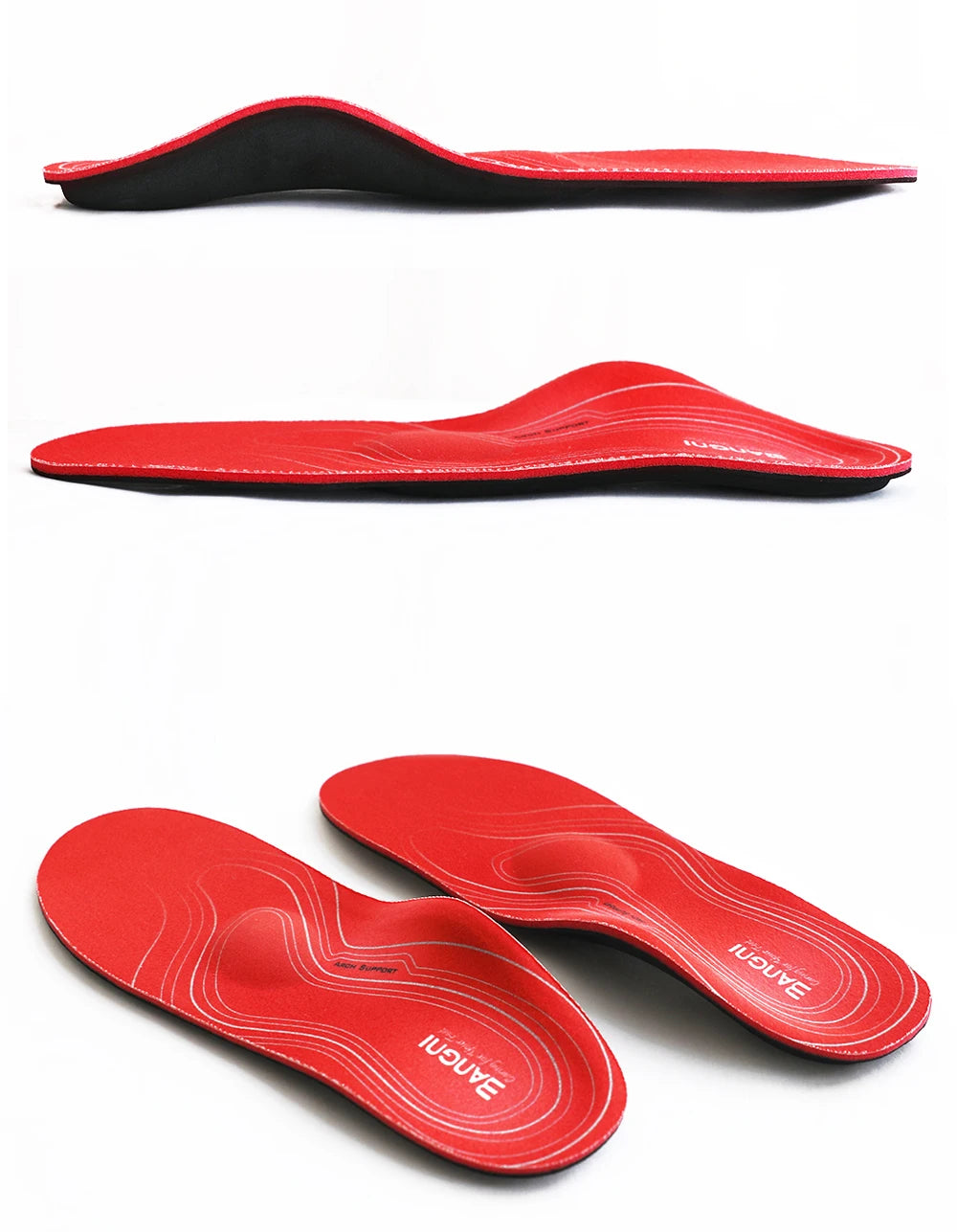 Orthotic Severe Flat Feet Insoles Arch Support Shoes Sole Insert Orthopedic Insoles Heel Pain Plantar Fasciitis Men Woman