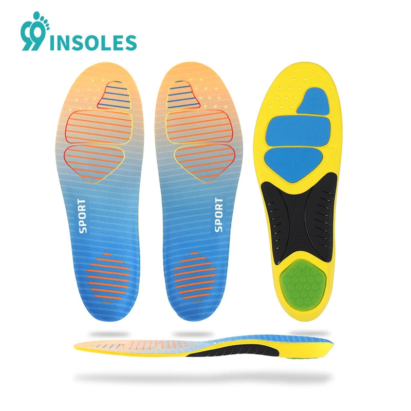 99insoles Plantar Fasciitis Shoe Inserts – Breathable PU Gel Athletic Insoles for Sports & Foot Pain Relief